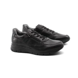 Sneaker in vera pelle con zip uomo