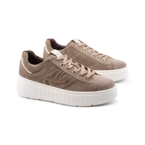 Sneaker platform scamosciata da donna