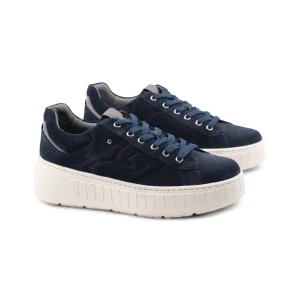Sneaker platform scamosciata da donna