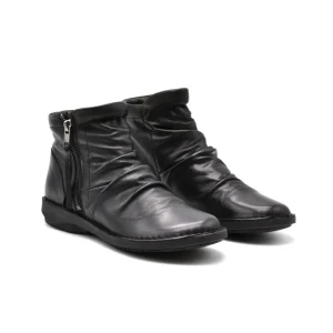 Stivaletto donna in pelle con zip