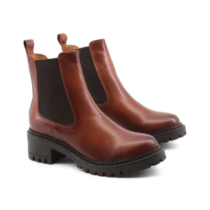 Chelsea in pelle con tacco da donna