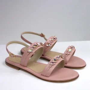 Sandalo gioiello Milena rosa
