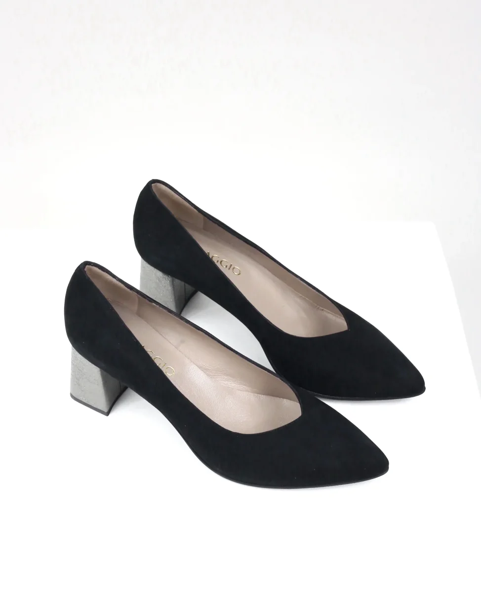 Décolleté Cecilia in camoscio - immagine 8