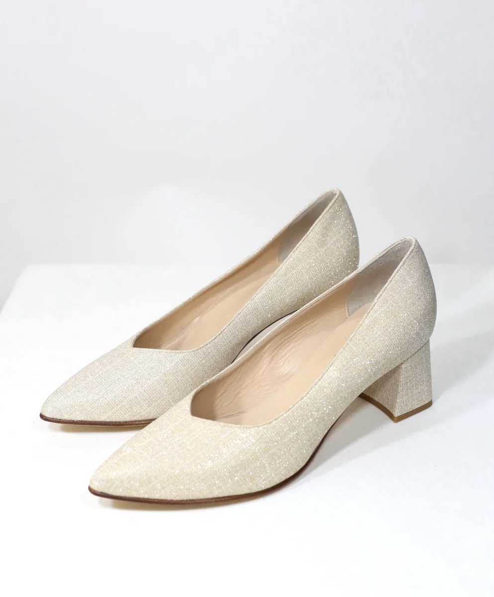 Décolleté Cecilia glitter platino - immagine 8