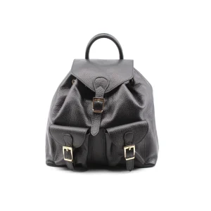 Ischia zaino nero in pelle da donna