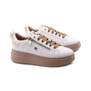 Sneaker platform gioiello con zip donna