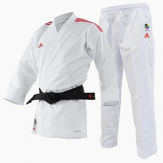 Karategi Adidas Kumite Adilight Primegreen WKF Strisce Rosse - immagine 3