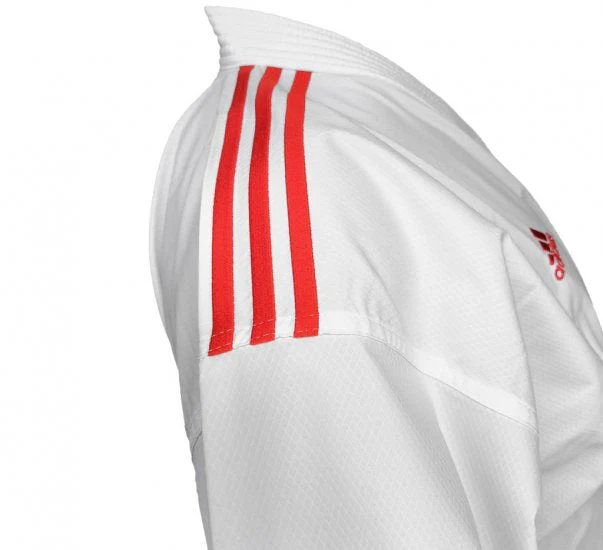 Karategi Adidas Kumite Adilight Primegreen WKF Strisce Rosse - immagine 4