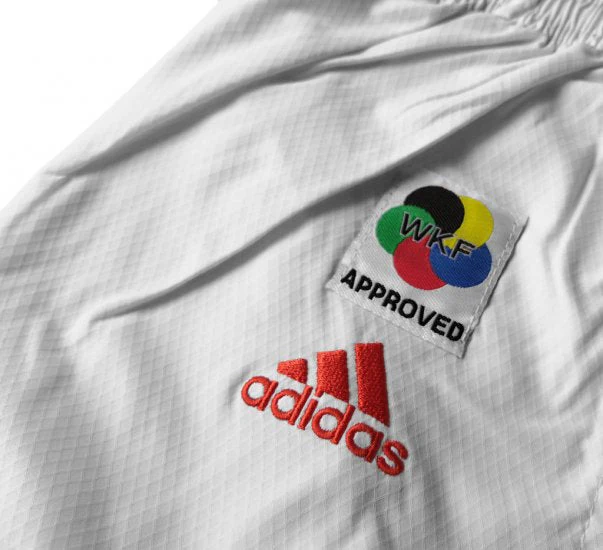 Karategi Adidas Kumite Adilight Primegreen WKF Strisce Rosse - immagine 5