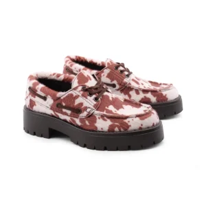Scarpa da barca animalier da donna