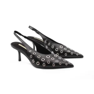 Décolleté slingback con borchie donna