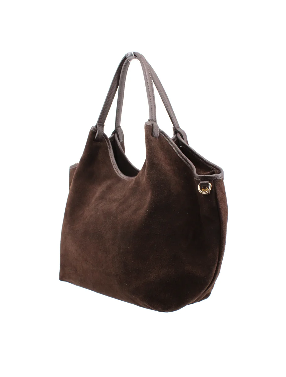 Borsa a spalla scamosciata da donna - immagine 3