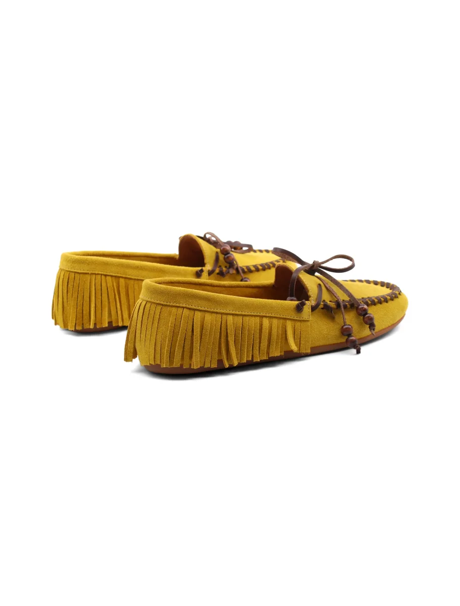 Mocassino scamosciato con frange donna - immagine 5