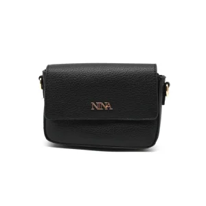 Borsa a tracolla donna con dettagli oro