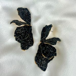Orecchini Fiore nero