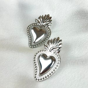 Orecchino Sacro Cuore Argento