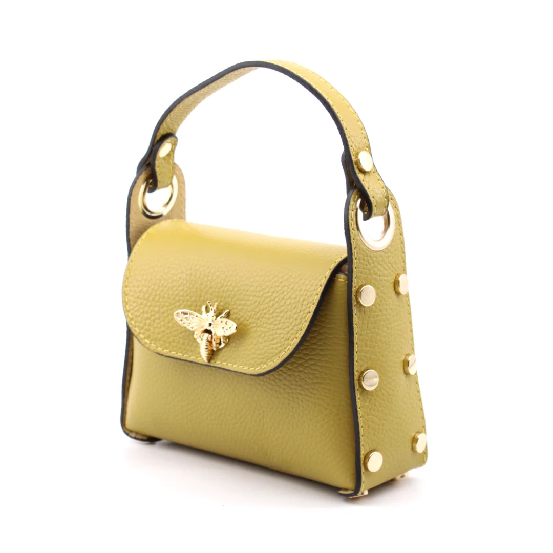 Mini bag a mano da donna con ape - immagine 7