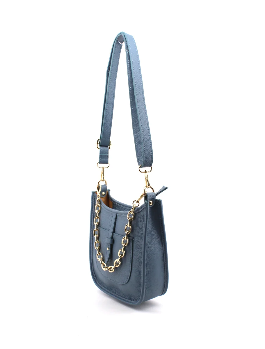 Borsa donna in vera pelle con catena - immagine 3