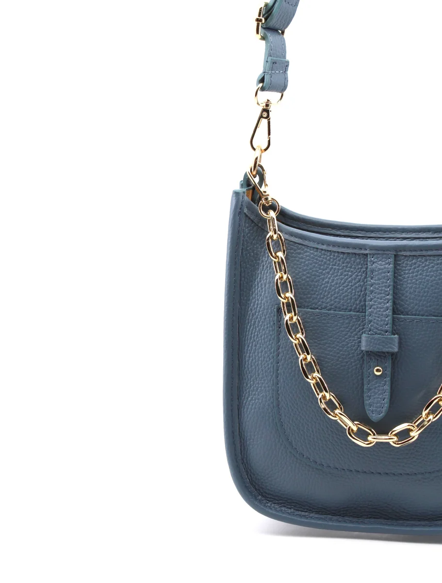 Borsa donna in vera pelle con catena - immagine 4