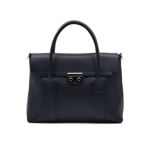 Borsa in vera pelle chiusura a scatto