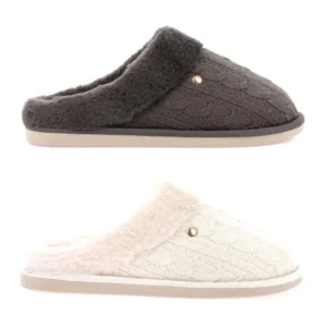 PANTOFOLA IN MAGLIA E PELUCHE KANT GRUNLAND DONNA