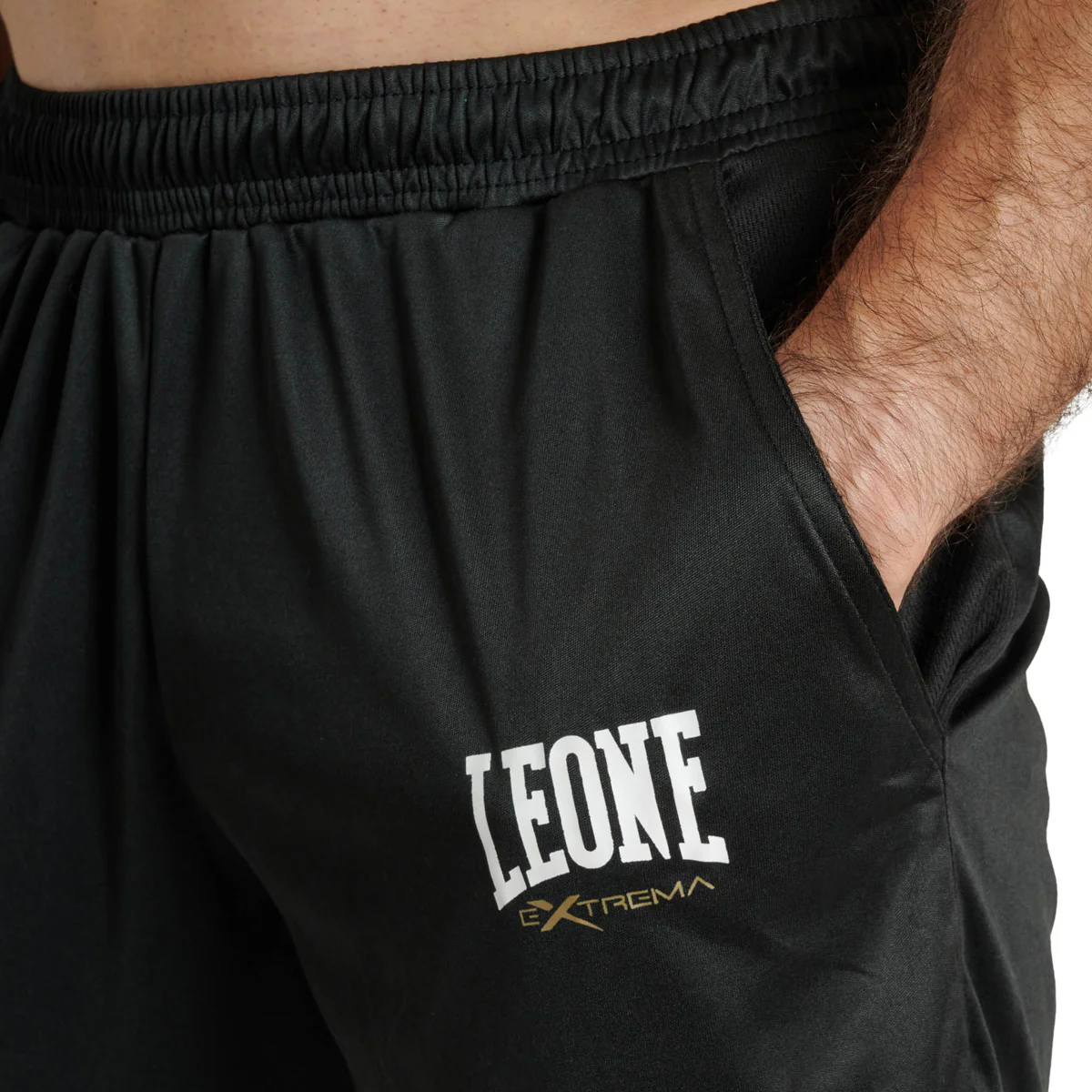 Pantaloncini allenamento Leone Logo ABX121 Nero - immagine 4