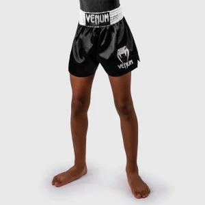 Pantaloncini bambino kick-thai Venum Classic Nero-bianco