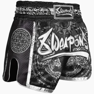 Pantaloncini kick-thai 8 Weapons Carbon Sak Yant Tigers