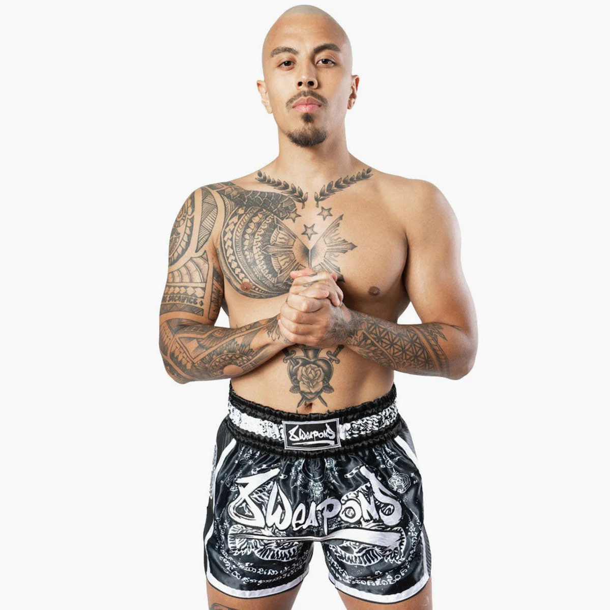 Pantaloncini kick-thai 8 Weapons Carbon Sak Yant Tigers - immagine 7