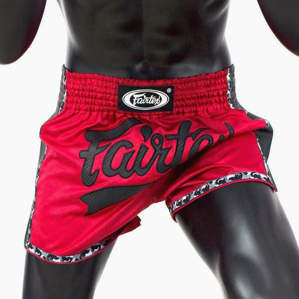 Pantaloncini kick-thai Fairtex BS1703 Rosso - immagine 3