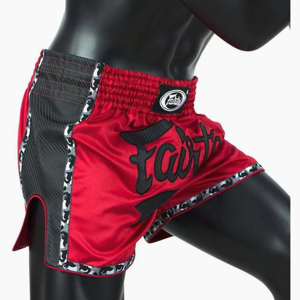 Pantaloncini kick-thai Fairtex BS1703 Rosso - immagine 4