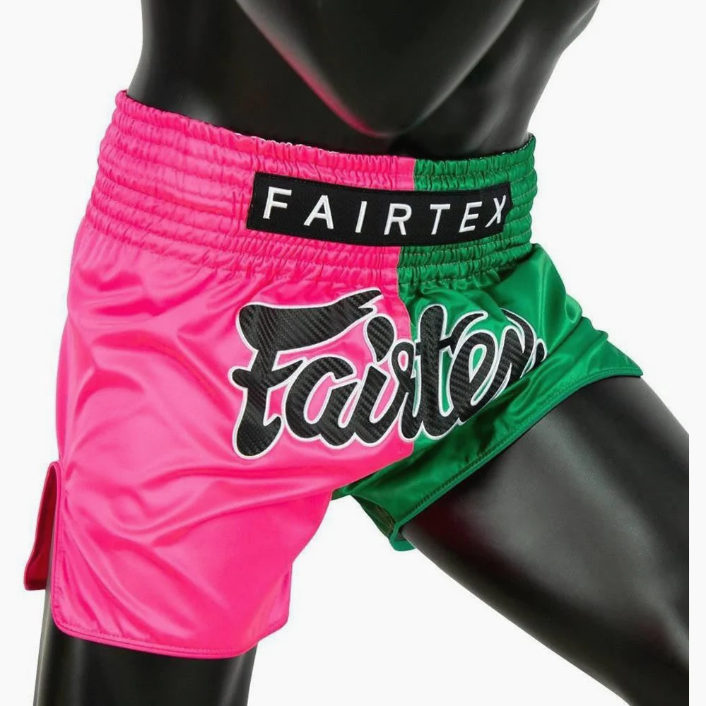 Pantaloncini kick-thai Fairtex BS1911 Rosa-Verde - immagine 4