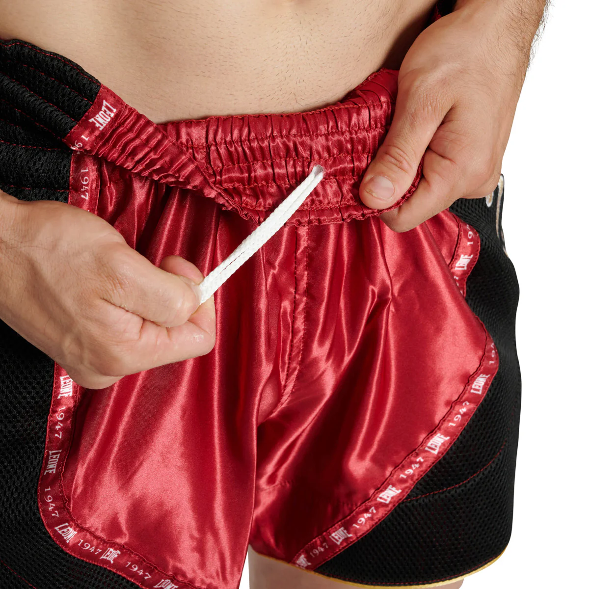 Pantaloncini kick-thai Leone Classic AB881 Rosso - immagine 7