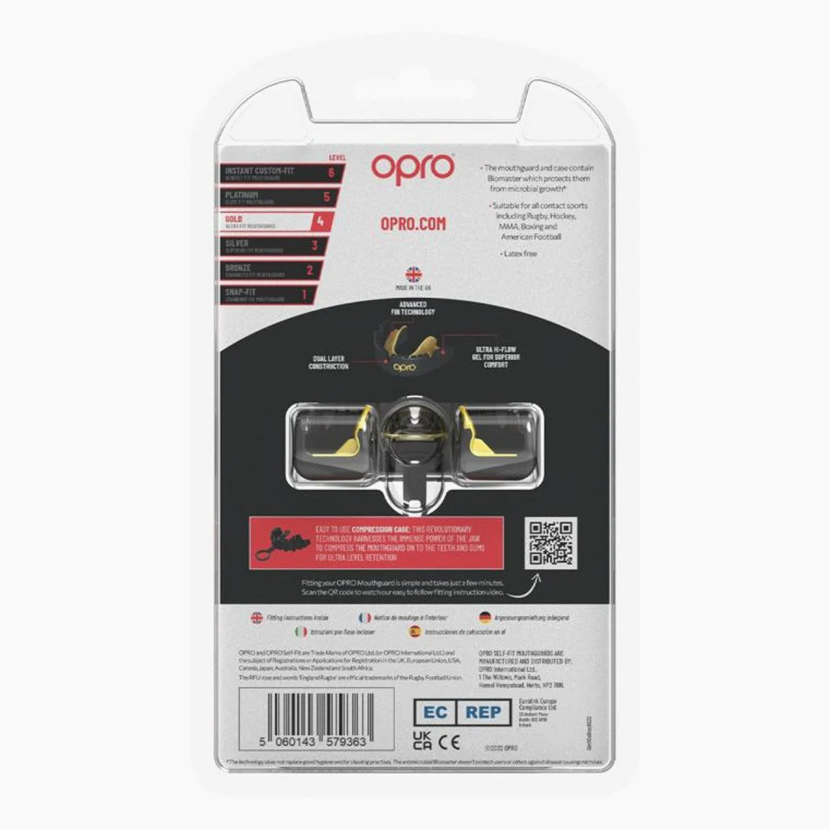 Paradenti Opro Gold Self-Fit Braces per apparecchio - immagine 9