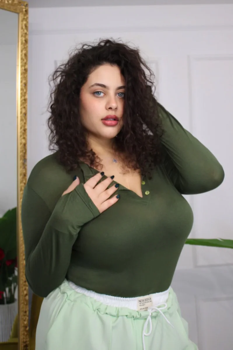 Polo basic Curvy Verde