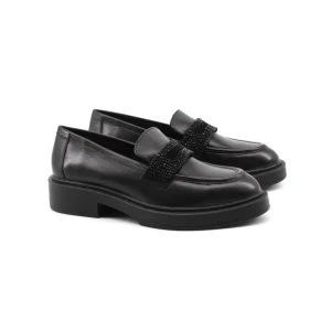 Mocassino con mascherina con strass