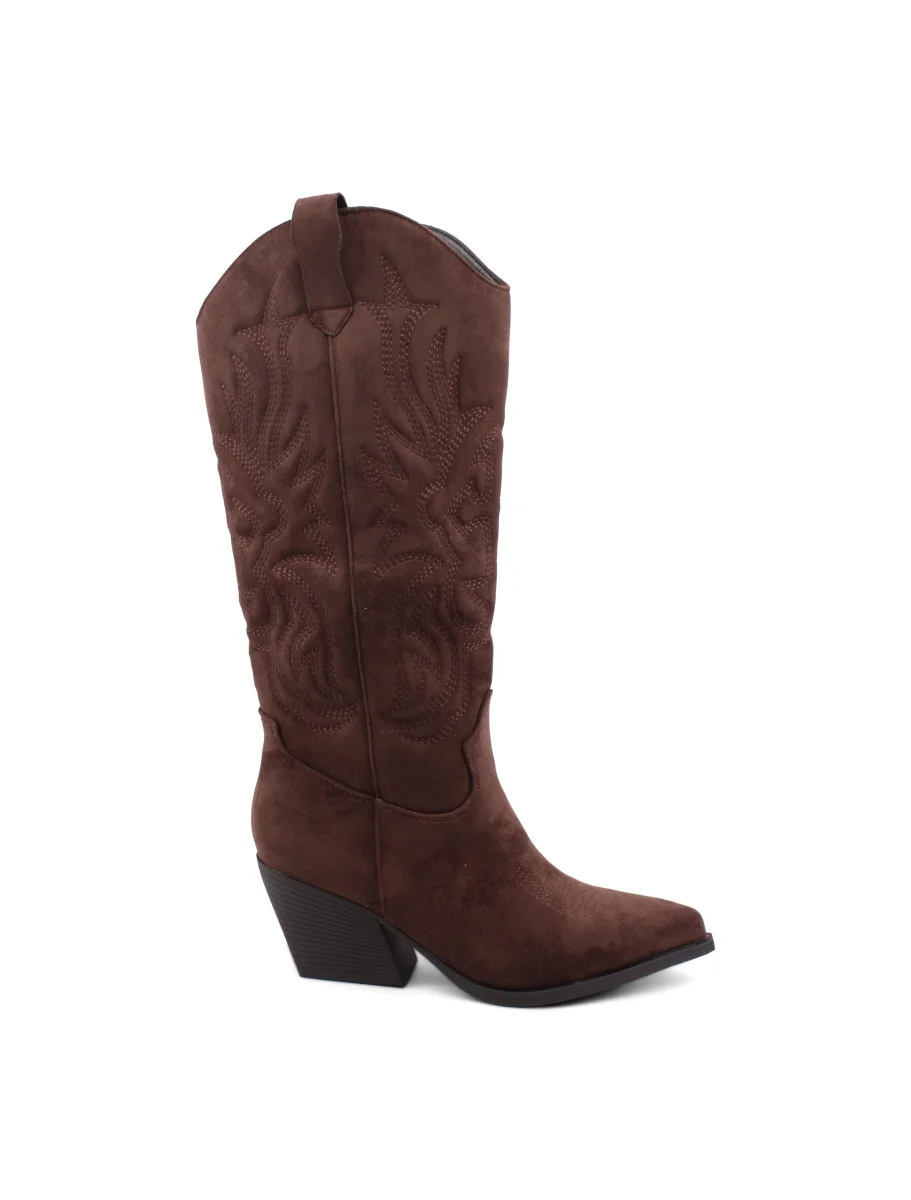 Texano scamosciato con ricami da donna - immagine 3