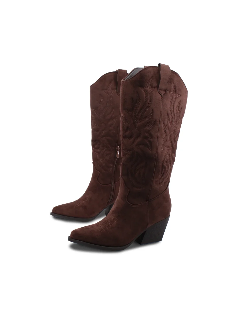 Texano scamosciato con ricami da donna - immagine 4