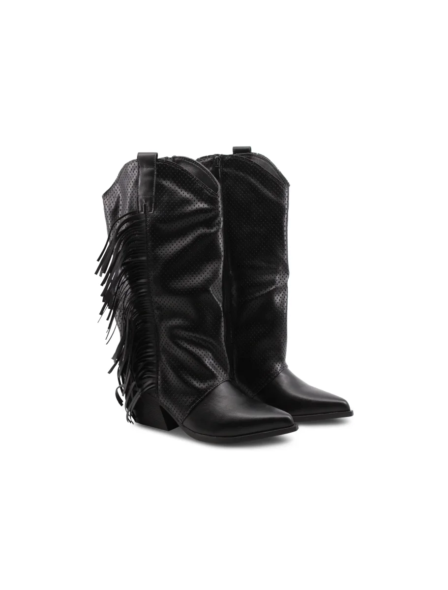 Stivale texano con frange da donna