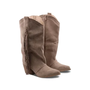 Stivale texano con frange da donna