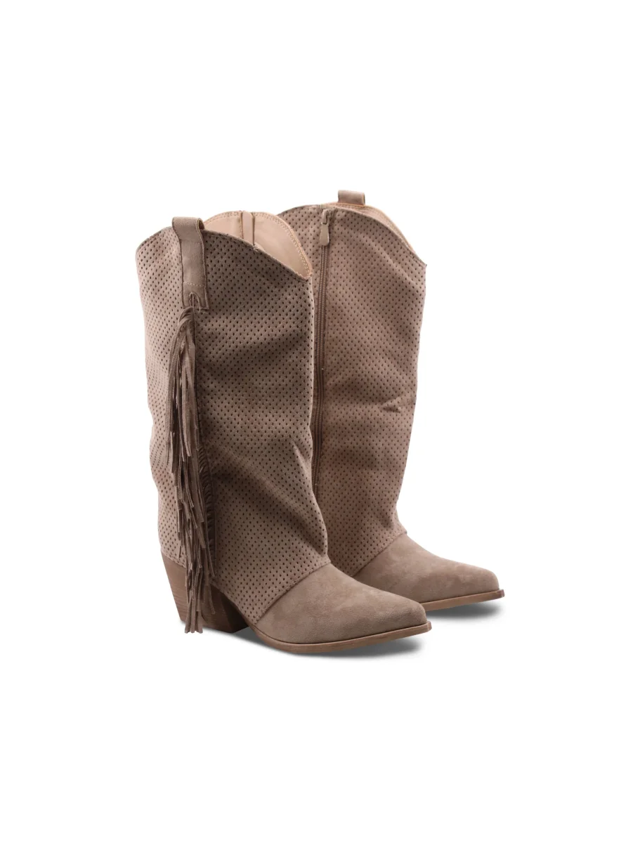 Stivale texano con frange da donna