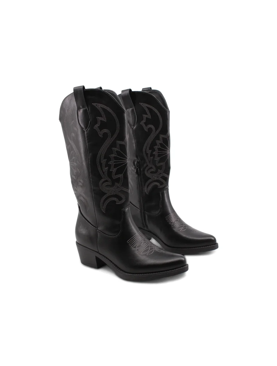 Stivale texano con ricami da donna