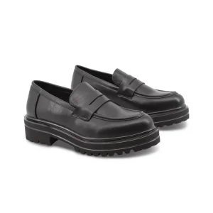 Mocassino chunky nero da donna