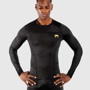 Rashguard Venum G-Fit Nero-oro maniche lunghe