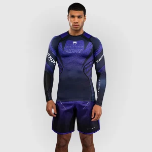 Rashguard Venum Tekken 8 Kazuya maniche lunghe Nero-viola
