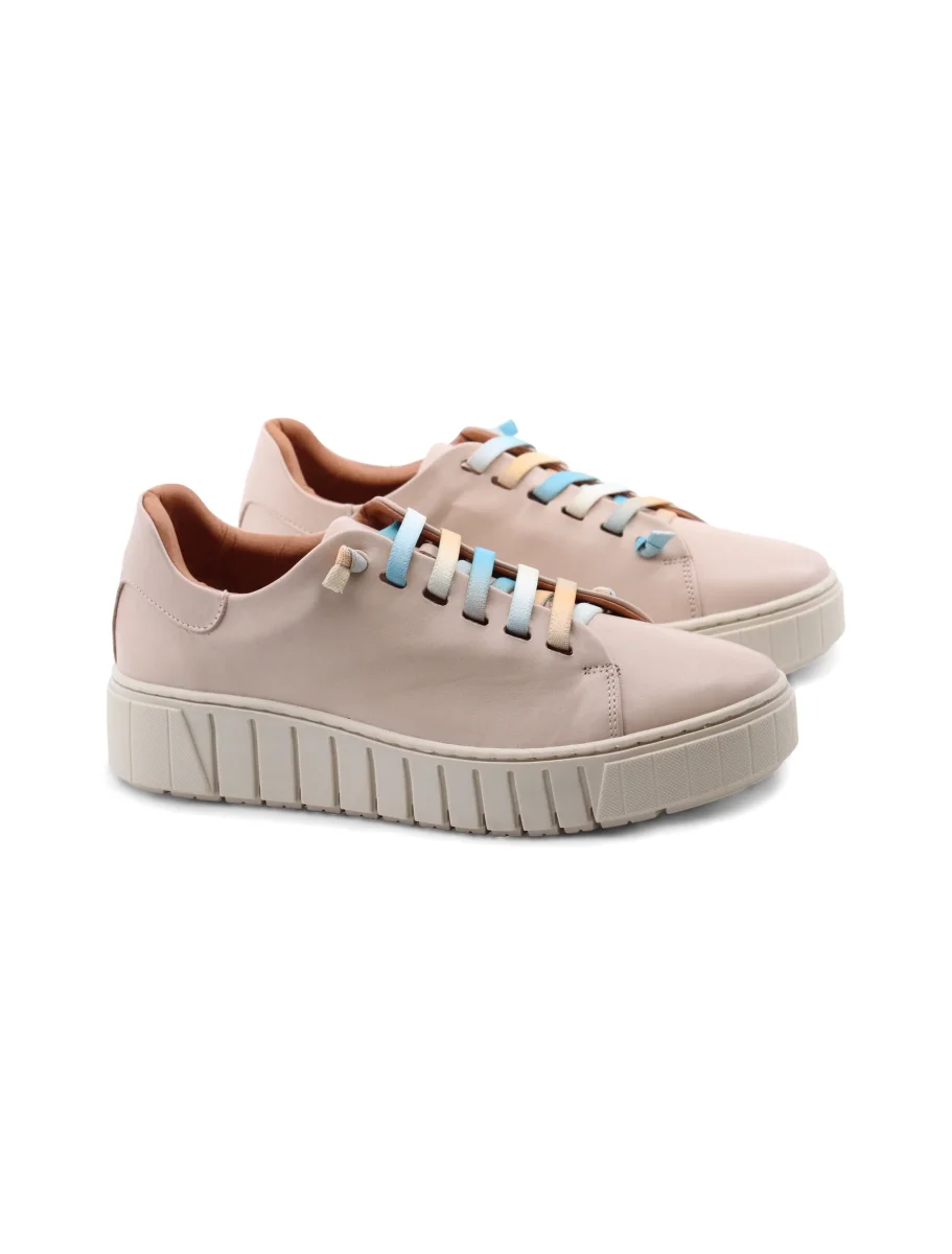 Sneaker slip on in morbida pelle donna