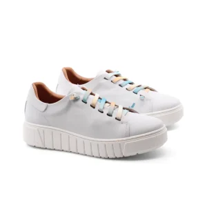 Sneaker slip on in morbida pelle donna