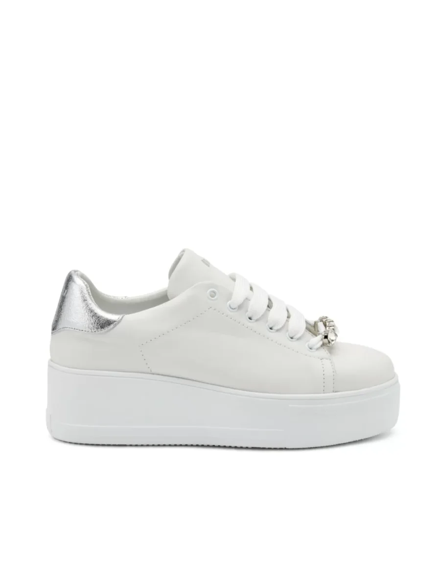 SNEAKER ALLACCIATA CON GIOIELLO PLATFORM FRAU DONNA - immagine 3