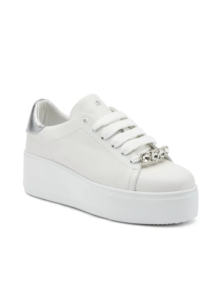 SNEAKER ALLACCIATA CON GIOIELLO PLATFORM FRAU DONNA