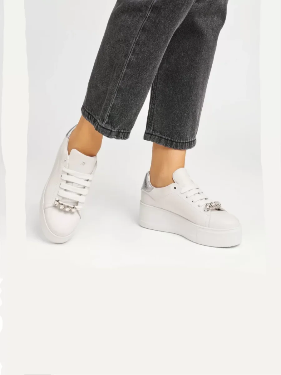 SNEAKER ALLACCIATA CON GIOIELLO PLATFORM FRAU DONNA - immagine 7